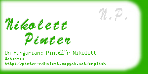 nikolett pinter business card